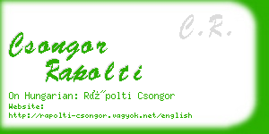 csongor rapolti business card